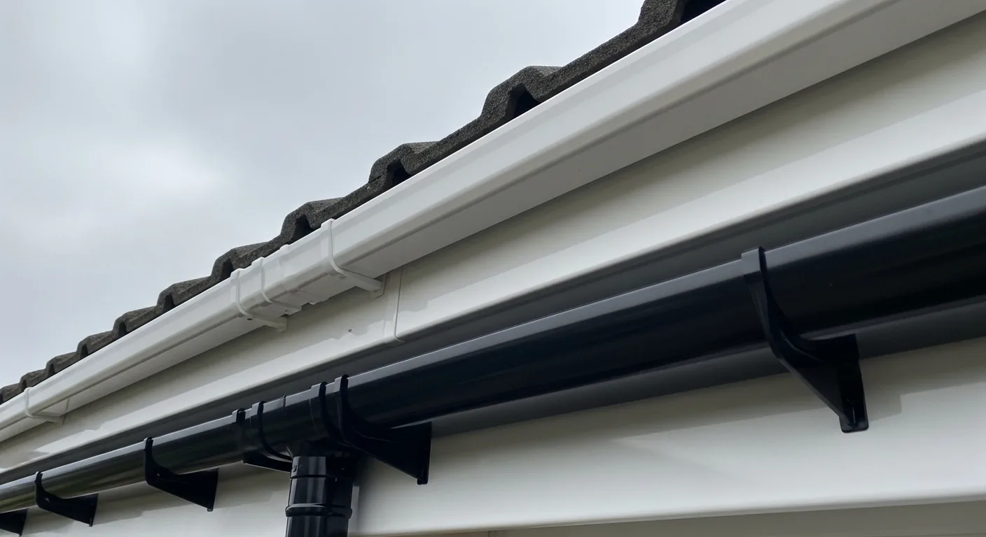 New UPVC fascias soffits and guttering on a UK home